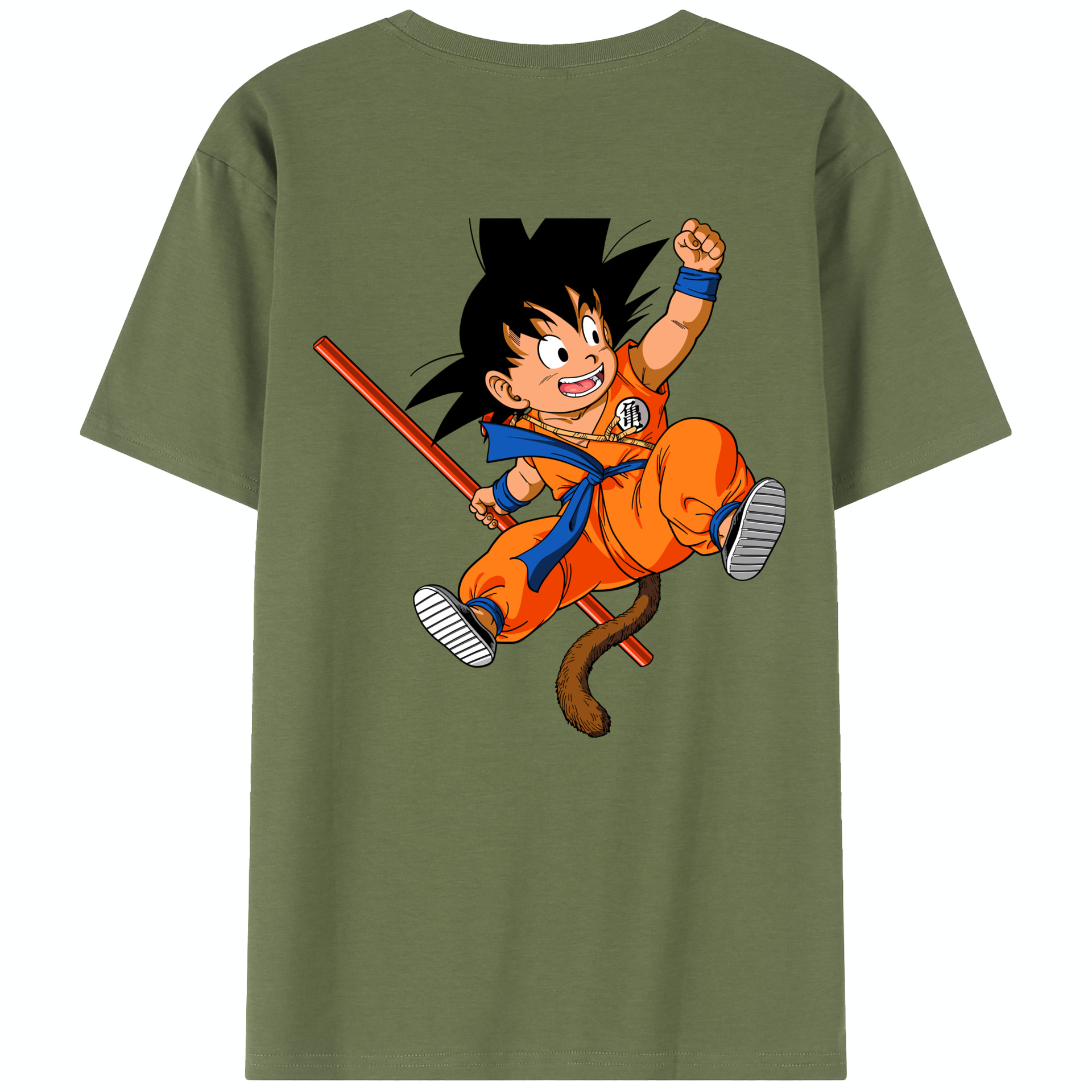 （画像用） ドラゴンボール 孫悟空（そん ごくう）Son Goku カカロット DRAGON BALL Kakarotto 綿100％半袖Tシャツ（背面プリント）